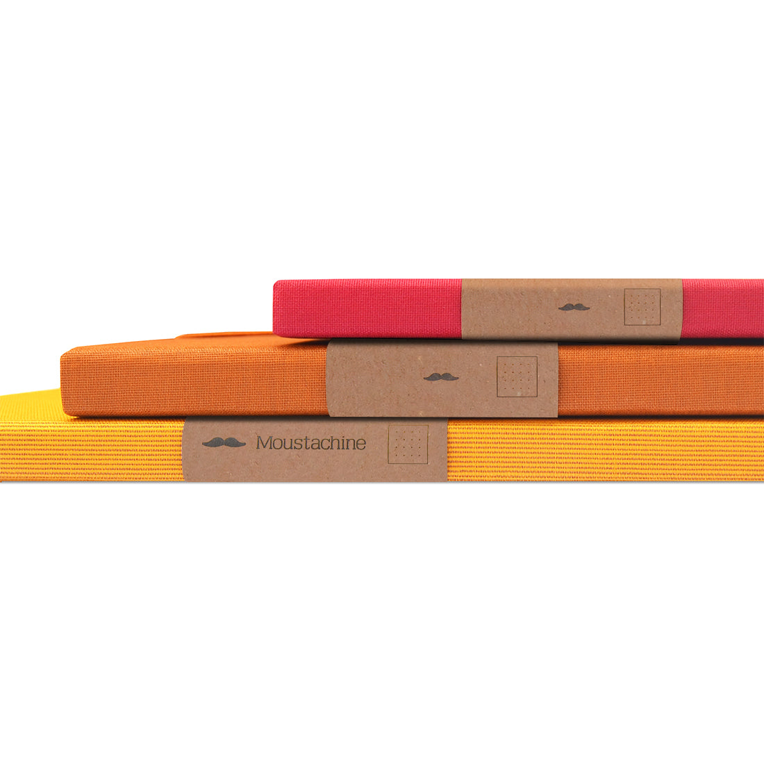 3-Notebook Set Yellows and Reds Blank Large, Medium, and Pocket