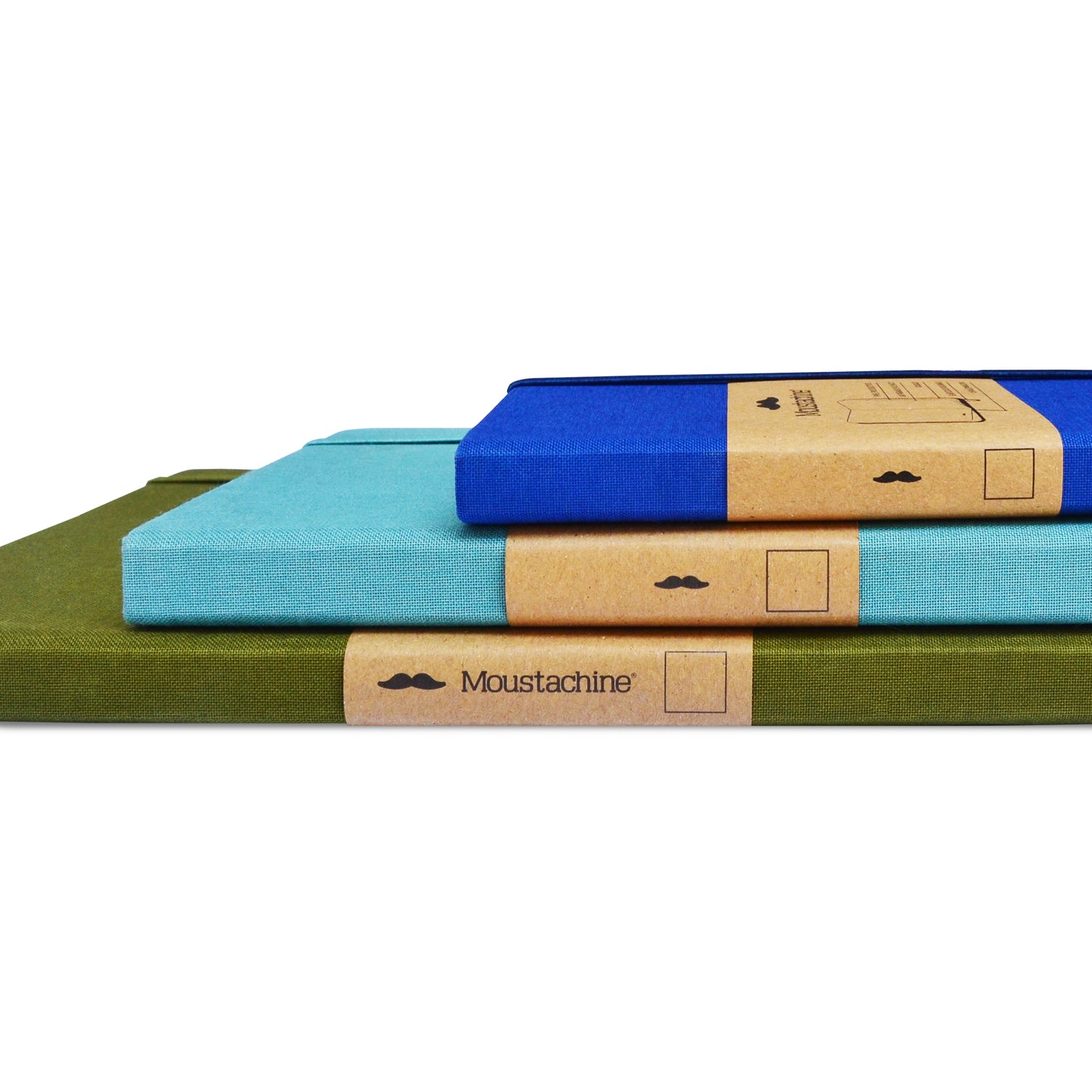 3-Notebook Set Greens and Blues Large, Medium, and Pocket