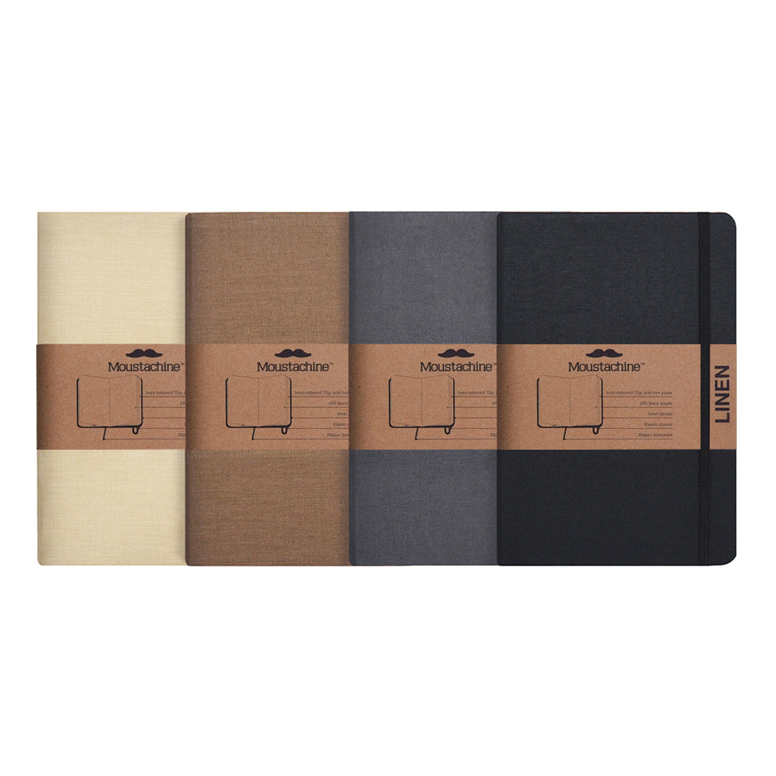4-Notebook Set Terra Blank Medium
